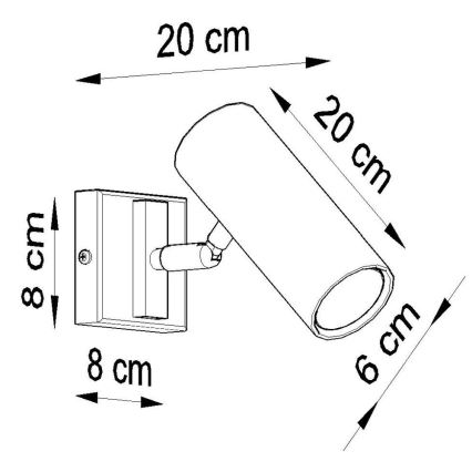 Επιτοίχιο φωτιστικό σποτ DIREZIONE 1xGU10/40W/230V λευκό