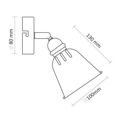 Επιτοίχιο φωτιστικό σποτ FIONA 1xE14/8W/230V πράσινο