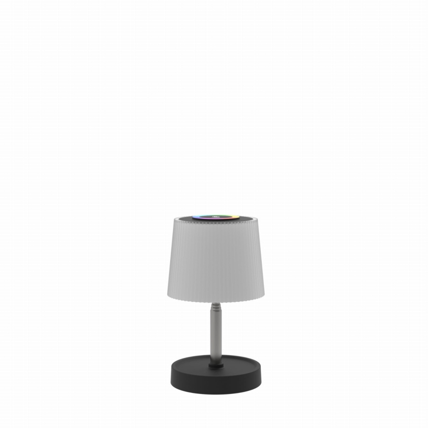 LED RGBW Ρυθμιζόμενη επιτραπέζια λάμπα εξωτερικού χώρου με χειρισμό αφής, επαναφορτιζόμενη LED/2W/5V IP44 1200 mAh γκρι