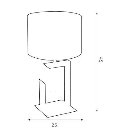 Επιτραπέζια λάμπα 1xE27/60W/230V 45 cm μπλε/χρυσαφί