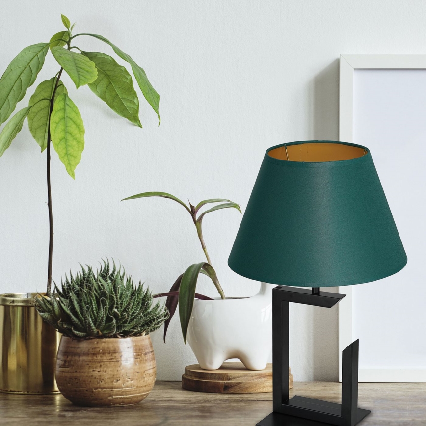 Επιτραπέζια λάμπα 1xE27/60W/230V 45 cm πράσινο/χρυσό