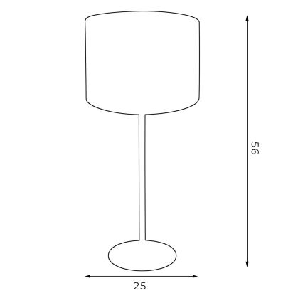 Επιτραπέζια λάμπα ARDEN 1xE27/60W/230V d. 25 cm μαύρο/χρυσαφί