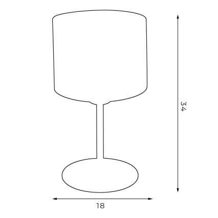 Επιτραπέζια λάμπα ARDEN 1xE27/60W/230V διάμετρος 18 cm λευκό/χρυσαφί