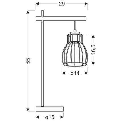 Επιτραπέζια λάμπα BERNITA 1xE27/60W/230V