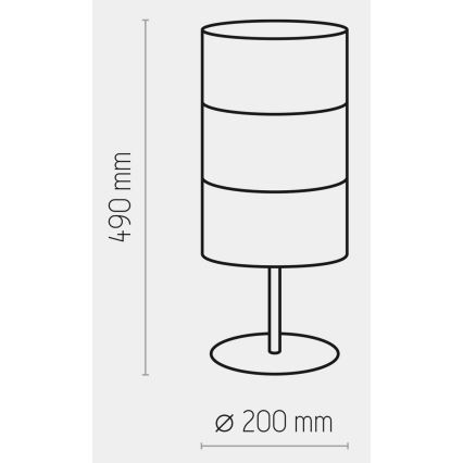 Επιτραπέζια λάμπα BOGART 1xE27/15W/230V λευκό/χρυσό