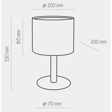 Επιτραπέζια λάμπα DEVA 1xE27/15W/230V γκρι/ξύλο