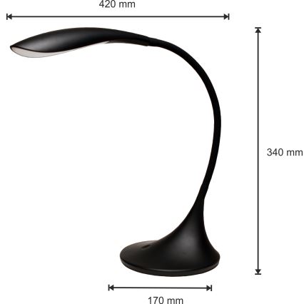 Επιτραπέζια λάμπα dimmer LED VELA LED/6,5W/230V μαύρο