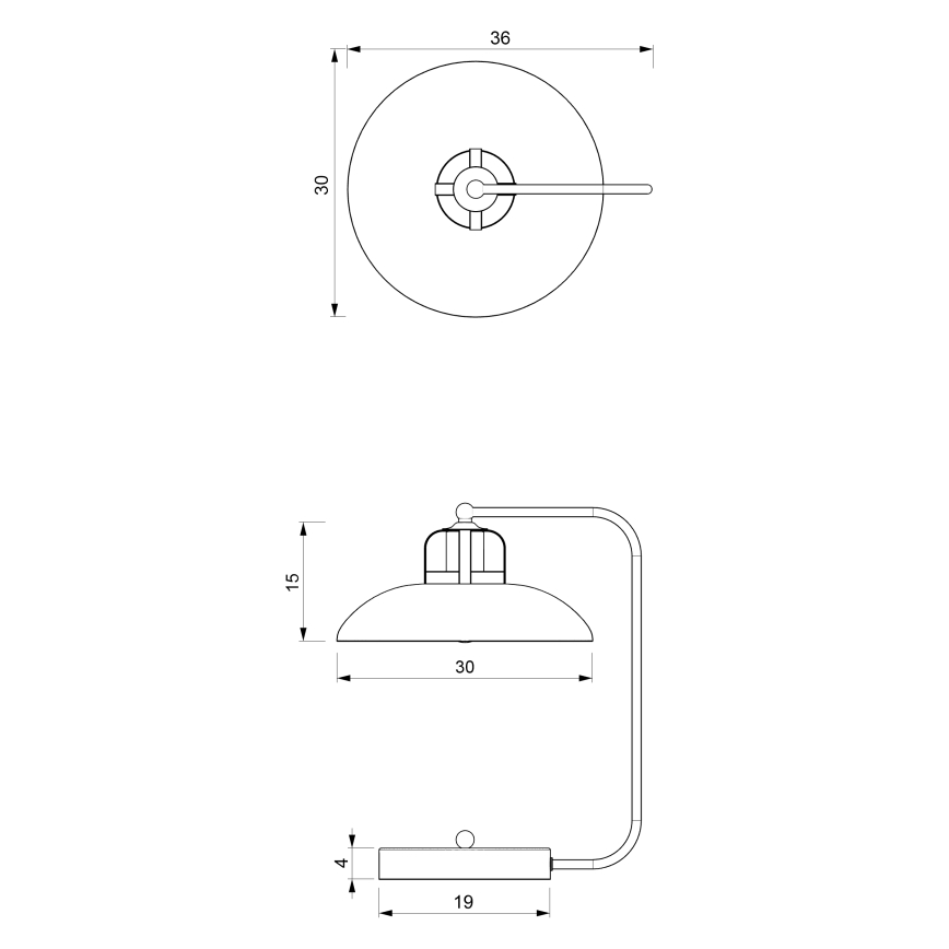 Επιτραπέζια λάμπα FELIX 1xE27/60W/230V λευκό