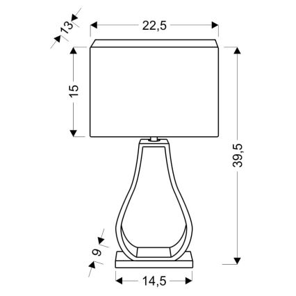 Επιτραπέζια λάμπα FEMO 1xE14/40W/230V γκρι/καφέ