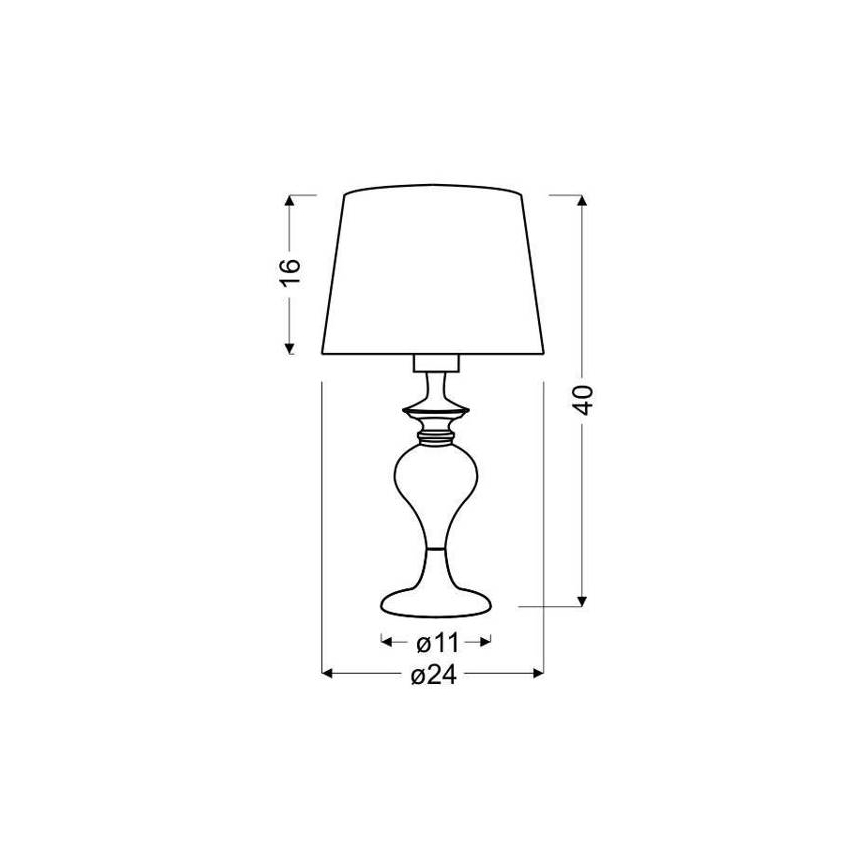 Επιτραπέζια λάμπα GILLENIA 1xE27/60W/230V