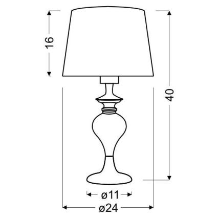 Επιτραπέζια λάμπα GILLENIA 1xE27/60W/230V