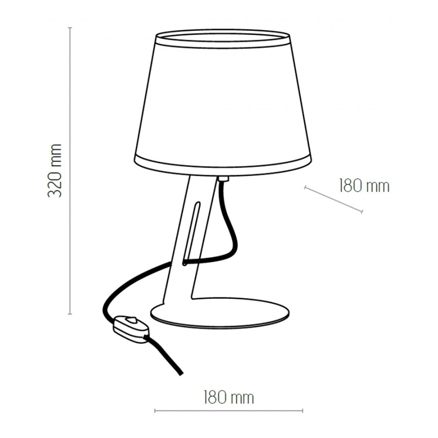 Επιτραπέζια λάμπα GRACIA 1xE27/60W/230V λευκό