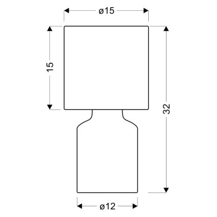 Επιτραπέζια λάμπα INER 1xE14/40W/230V γκρι