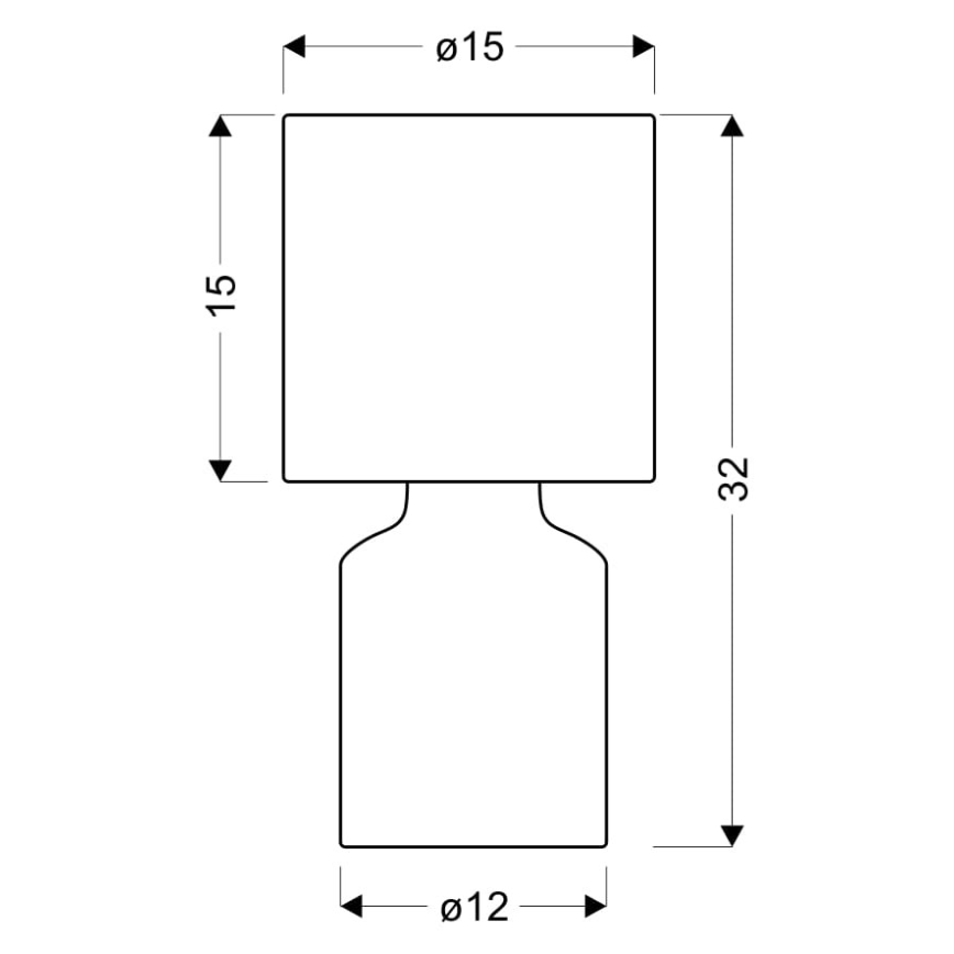 Επιτραπέζια λάμπα INER 1xE14/40W/230V γκρι