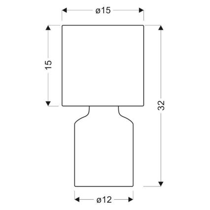 Επιτραπέζια λάμπα INER 1xE14/40W/230V γκρι