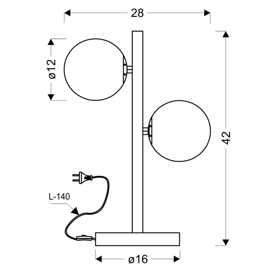 Επιτραπέζια λάμπα KAMA 2xG9/28W/230V
