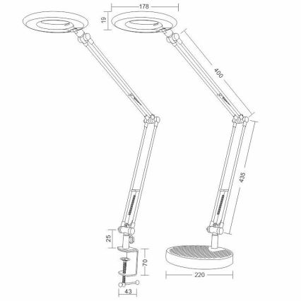 Επιτραπέζια λάμπα LED BIANCA LED/8W/230V