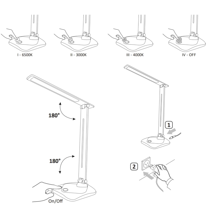 Επιτραπέζια λάμπα LED TOLEDO LED/8W/230V 3000-6500K