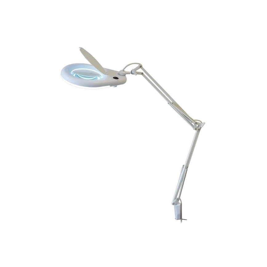 Επιτραπέζια λάμπα LED με μεγενθυντκό φακό LED/9W/230V λευκό/γυαλιστερό χρώμιο