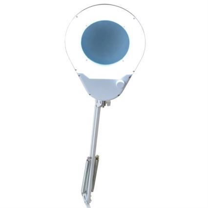 Επιτραπέζια λάμπα LED με μεγενθυντκό φακό LED/9W/230V λευκό/γυαλιστερό χρώμιο