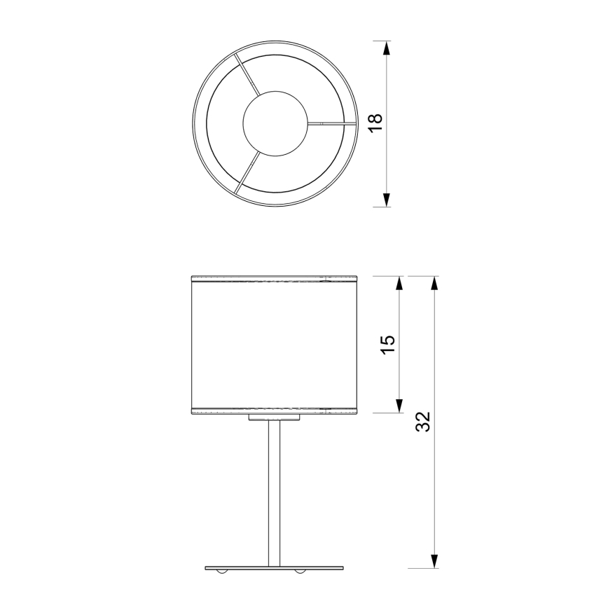 Επιτραπέζια λάμπα LOFT SHADE 1xE27/60W/230V διάμετρος 18 cm μαύρο/χρυσαφί