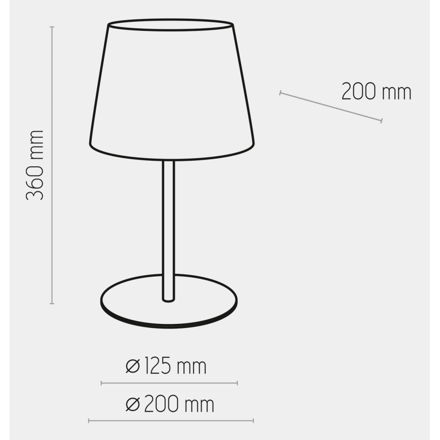 Επιτραπέζια λάμπα MAJA 1xE27/15W/230V μαύρο