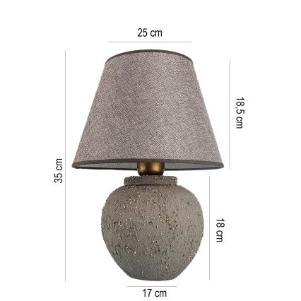 Επιτραπέζια λάμπα RAMZES 1xE27/40W/230V καφέ