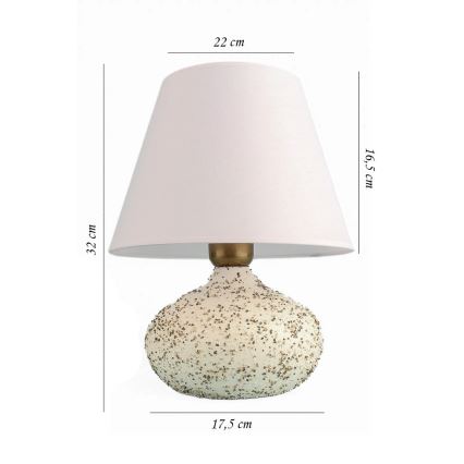 Επιτραπέζια λάμπα RAMZES 1xE27/40W/230V λευκή