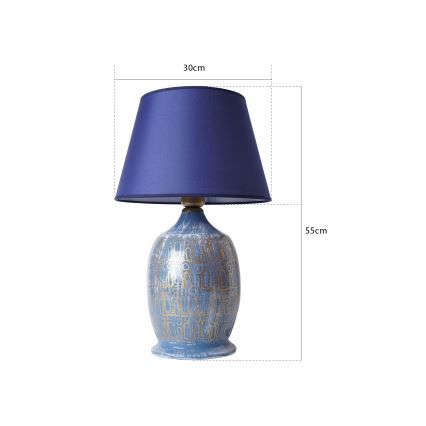 Επιτραπέζια λάμπα RAMZES 1xE27/40W/230V μπλε
