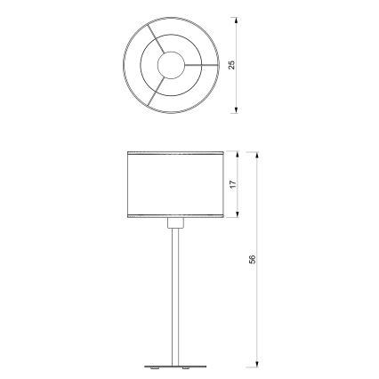 Επιτραπέζια λάμπα RATTAN 1xE27/60W/230V διάμετρος 25 cm καλάμι rattan