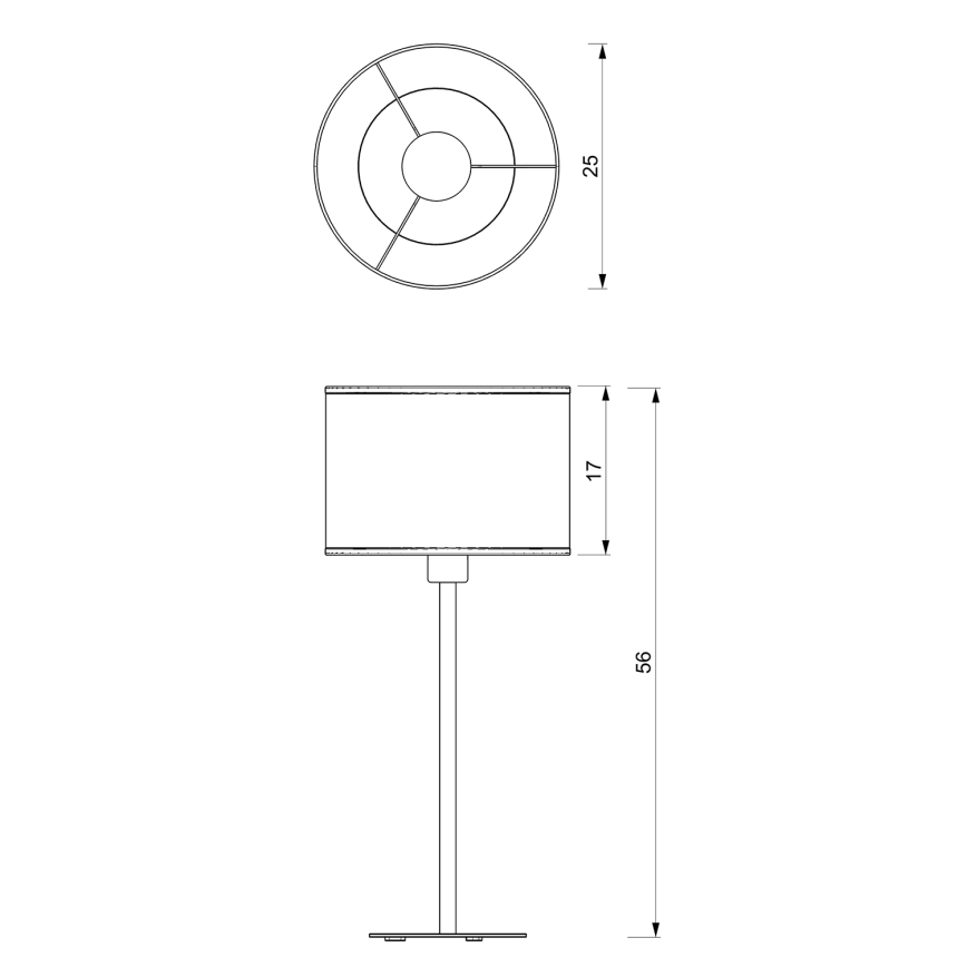 Επιτραπέζια λάμπα RATTAN 1xE27/60W/230V διάμετρος 25 cm καλάμι rattan