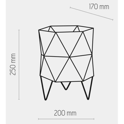 Επιτραπέζια λάμπα SIRO 1xE27/15W/230V λευκό/ασημί