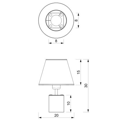 Επιτραπέζια λάμπα SODER 1xE27/60W/230V