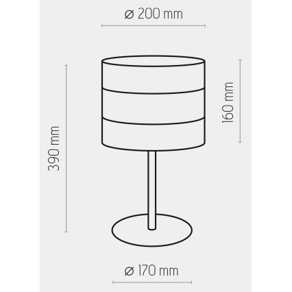 Επιτραπέζια λάμπα TAGO 1xE27/15W/230V λευκό/χρυσό