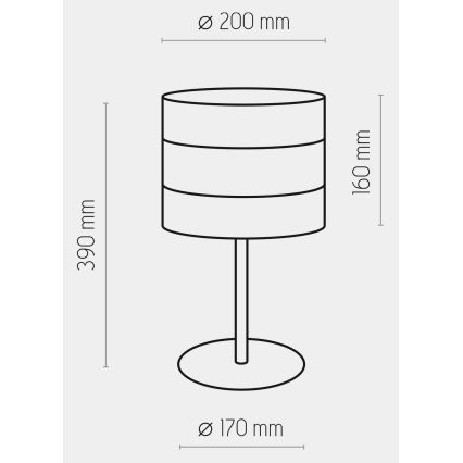 Επιτραπέζια λάμπα TAGO 1xE27/15W/230V μαύρο/χρυσό