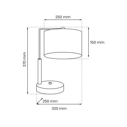 Επιτραπέζια λάμπα ULTIMO 1xE27/6W/230V λευκό