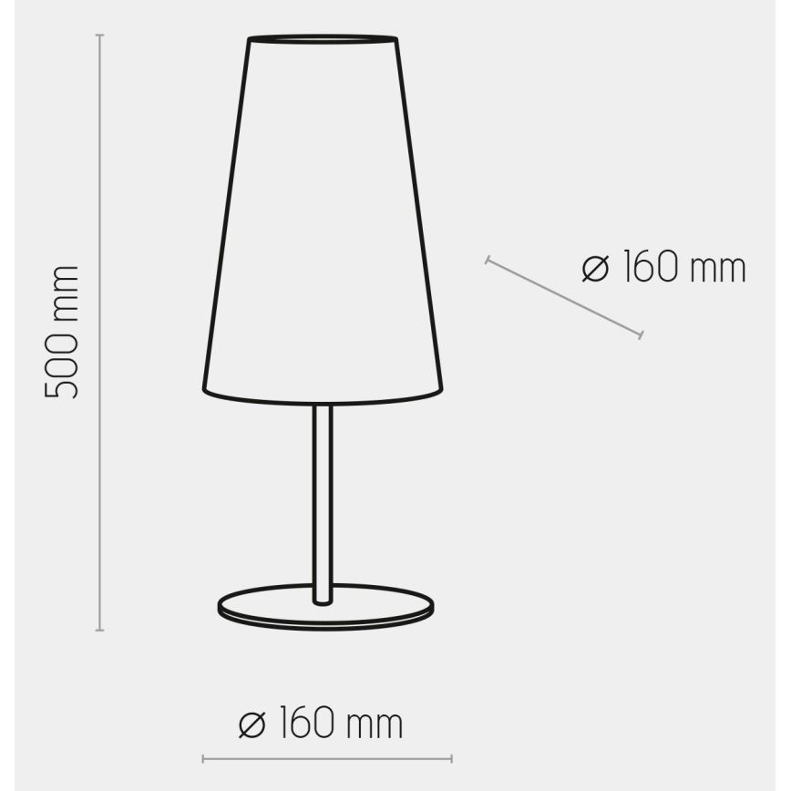 Επιτραπέζια λάμπα UMBRELLA 1xE27/15W/230V γκρι