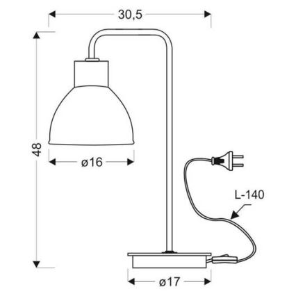 Επιτραπέζια λάμπα VARIO 1xE27/60W/230V