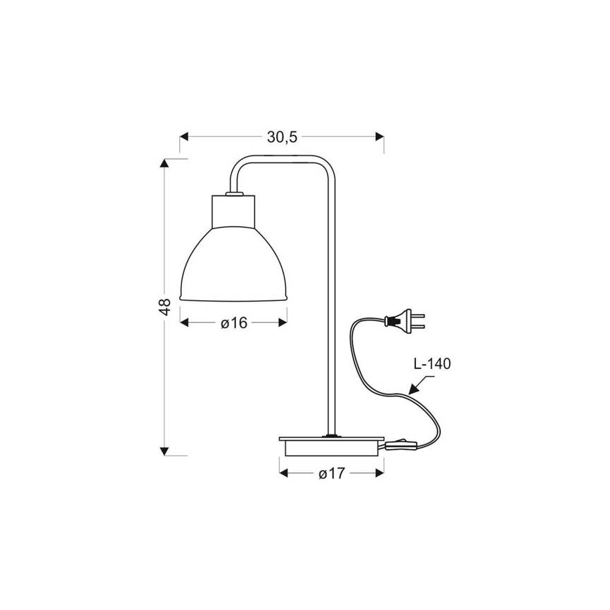 Επιτραπέζια λάμπα VARIO 1xE27/60W/230V