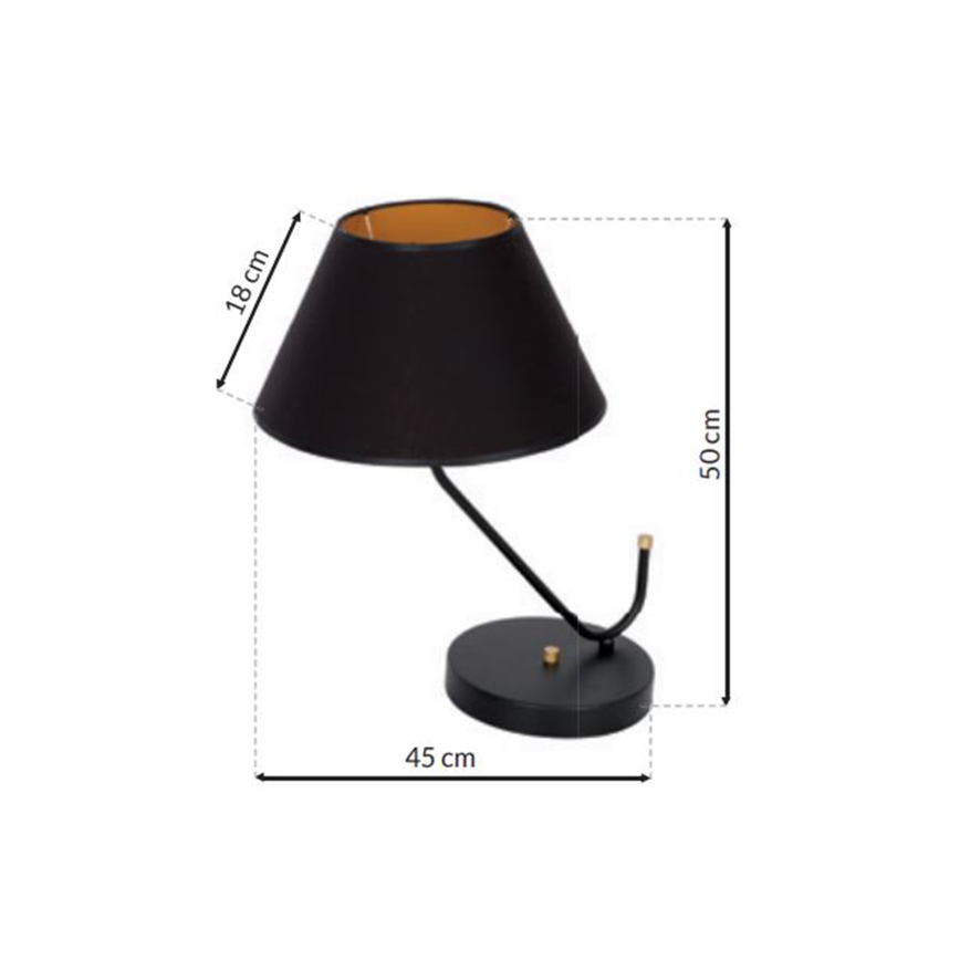 Επιτραπέζια λάμπα VICTORIA 1xE27/60W/230V μαύρο