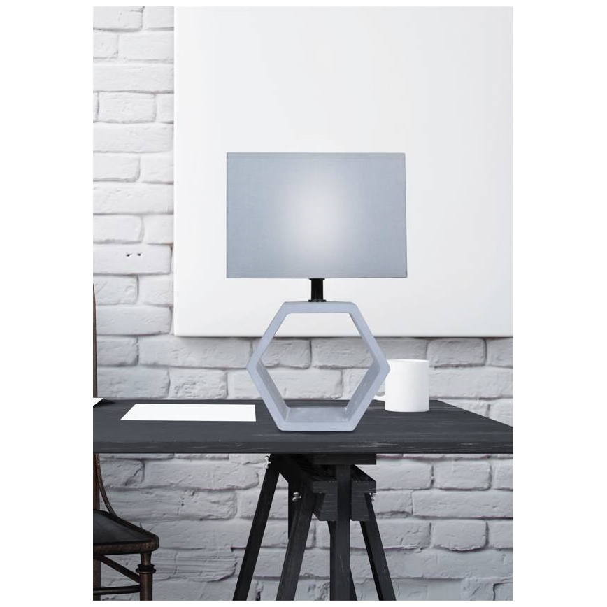 Επιτραπέζια λάμπα VIDAL 1xE27/40W/230V γκρι