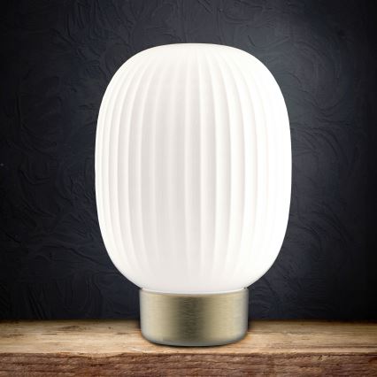 Επιτραπέζια λάμπα αφής dimming LED LATTE LED/1,8W/5V USB 2000 mAh χρυσό/λευκό