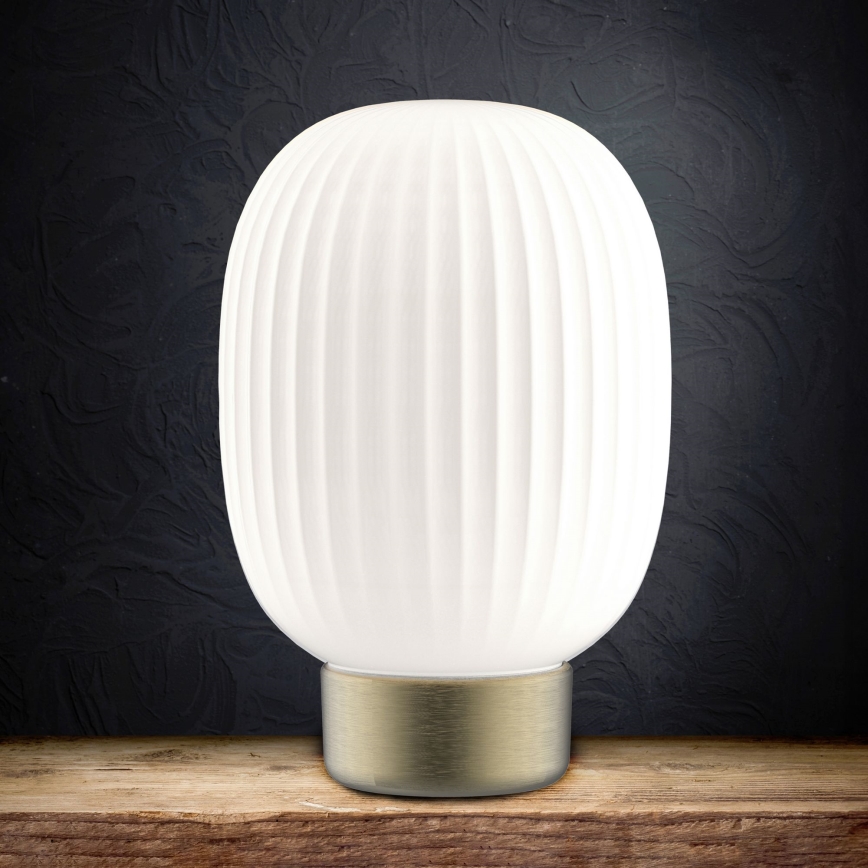 Επιτραπέζια λάμπα αφής dimming LED LATTE LED/1,8W/5V USB 2000 mAh χρυσό/λευκό