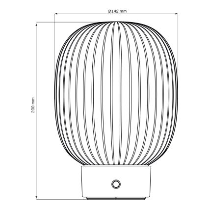 Επιτραπέζια λάμπα αφής dimming LED LATTE LED/1,8W/5V USB 2000 mAh χρυσό/λευκό