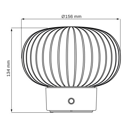 Επιτραπέζια λάμπα αφής dimming LED LATTE LED/1,8W/5V USB 2000 mAh ματ χρώμιο/λευκό