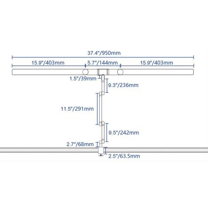 LED Dimming αφής εύκαμπτο Επιτραπέζιο φωτιστικό POINTIQ LED/24W/230V 3000-6500K CRI 92 μαύρο