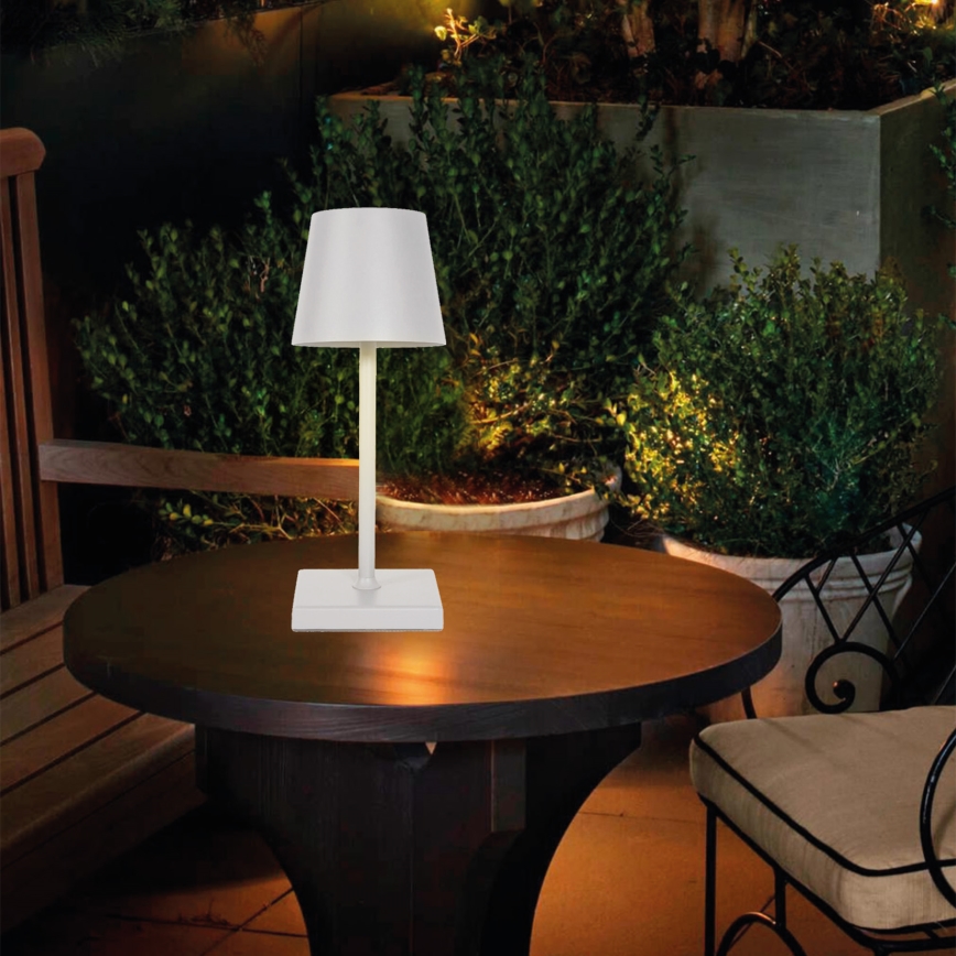 Επιτραπέζια λάμπα αφής dimming LED LED/3,5W/5V 5200 mAh IP54 λευκό