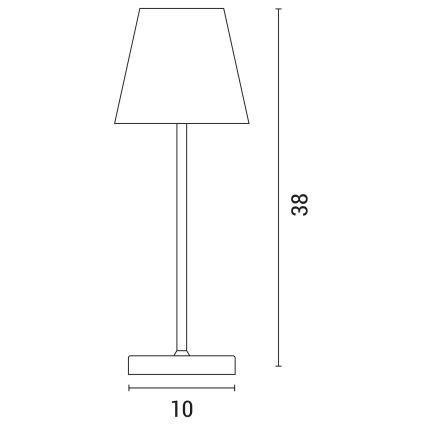 Επιτραπέζια λάμπα αφής dimming LED LED/3,5W/5V 5200 mAh IP54 λευκό