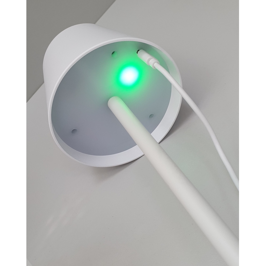 Επιτραπέζια λάμπα αφής dimming LED LED/5W/5V USB 1200 mAh λευκό