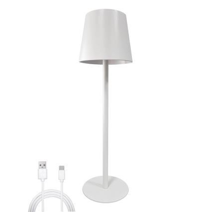 Επιτραπέζια λάμπα αφής dimming LED LED/5W/5V USB 1200 mAh λευκό